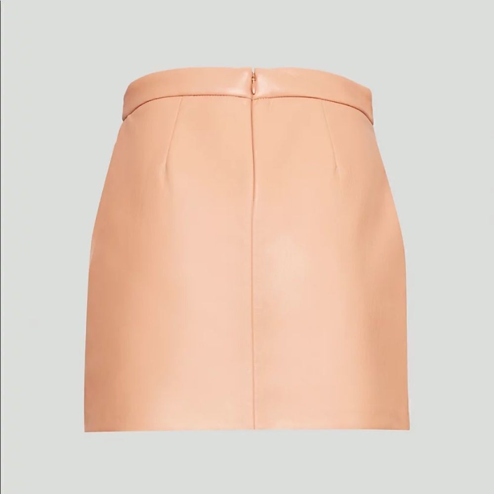 NWT Aritzia Wilfred Tempest / Patio Vegan Leather Mini Skirt - Picture 6 of 9
